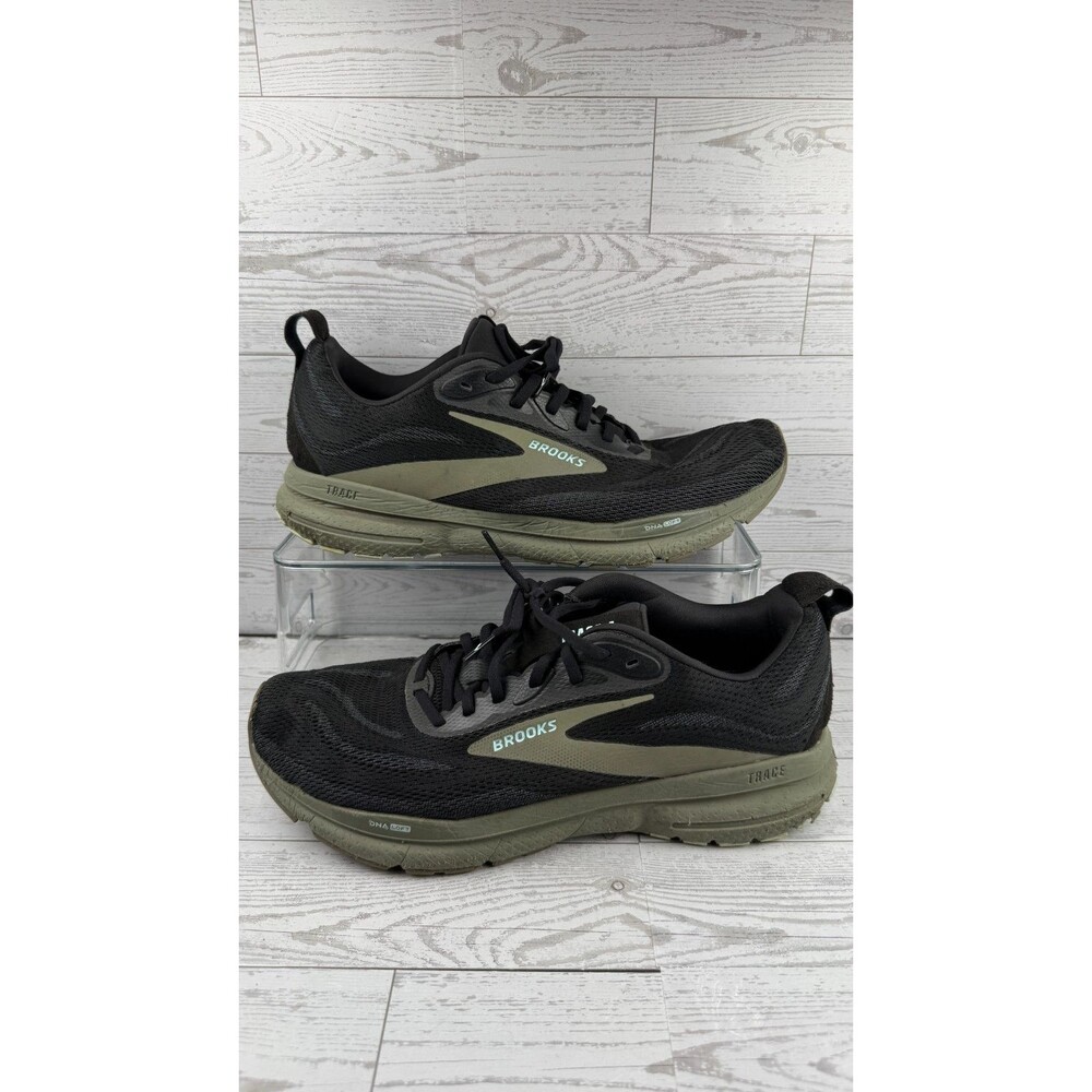 Brooks Trace 4 1104521D008 Black Dusty Olive 11D Mens Sneaker Running Shoes #494